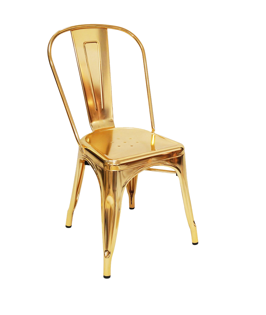 Gold metal deals armchair